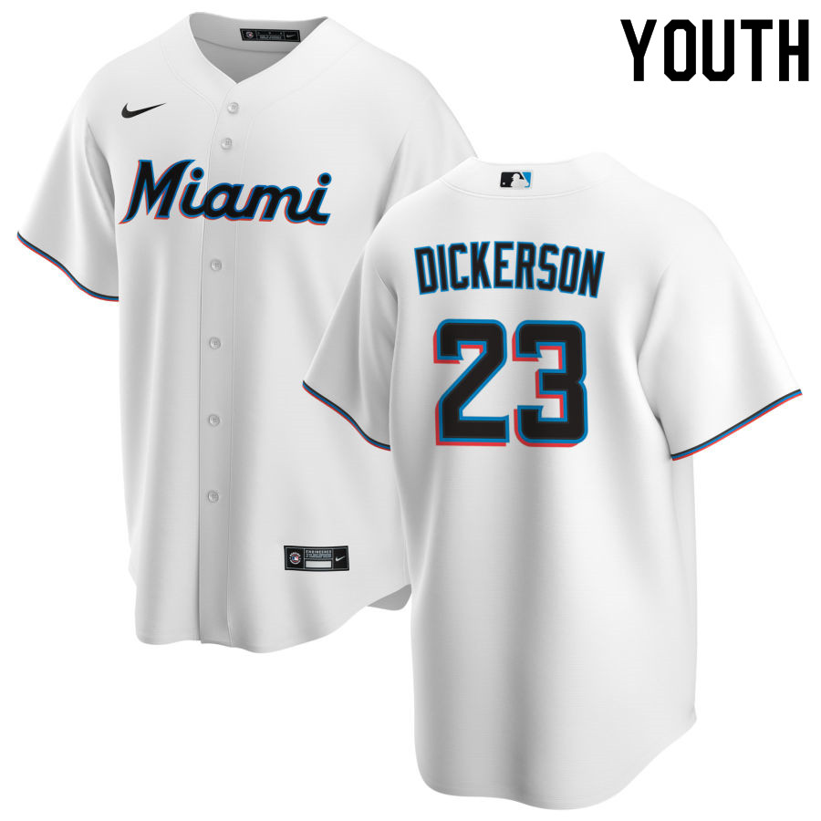Nike Youth #23 Corey Dickerson Miami Marlins Baseball Jerseys Sale-White